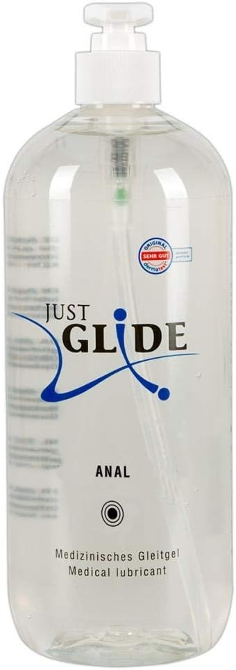 Just Glide Anal Lubricant Transparent 1000 ml, 1 l (Pack of 1)