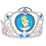 Amscan Princess Cinderella Electroplated Tiara - Blue/Pink/Silver, 3.5