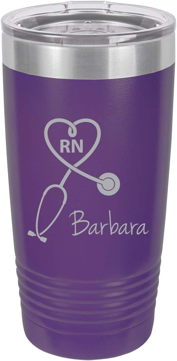 yeti 20 oz nurse stethoscope pink personalized tumbler