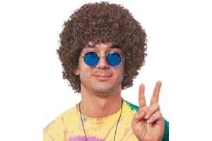 Costume Culture mens Economy Afro Costume Wig, Brown, One Size US