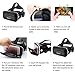 VR Headset, HAMSWAN 3D VR Glasses Virtual Reality Glasses with Built-in Headset 120 Degree FOV and Multifunction Button Compatible with iPhone, Samsung and Other Smartphone