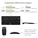 UPWADE Wireless Keyboard and Mouse Combo 2.4GHz Wireless Keyboard Mouse Combo with Whisper Quiet Design and Long Battery Life for Laptop Mac Tablet Desktop PC Computer Smart TV (Black-Compact Size)