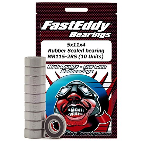 Tamiya 1150 Rubber Sealed Replacement Sealed Ball Bearings for RC Cars 5X11X4 (10 Units)
