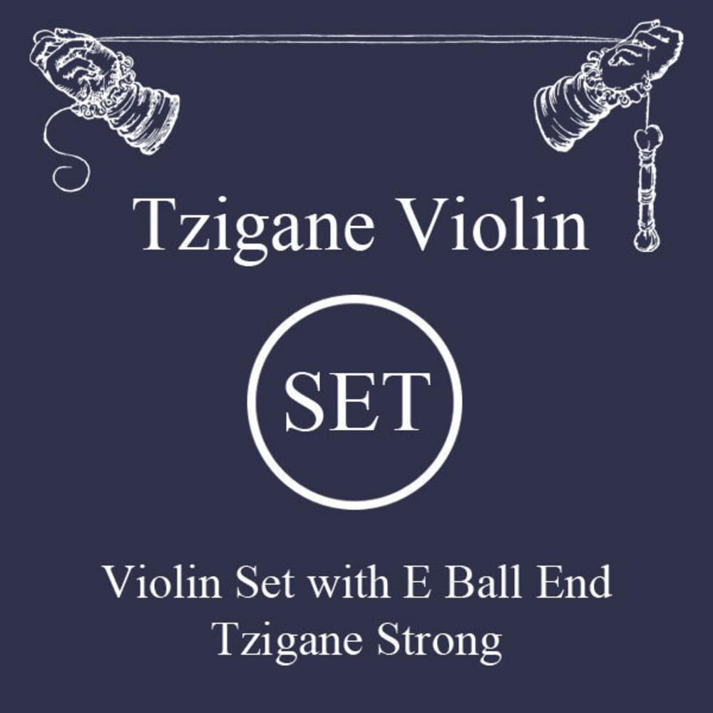 LARSEN STRINGS violin strings Tzigane multifilament fibre core set E steel ball end strong