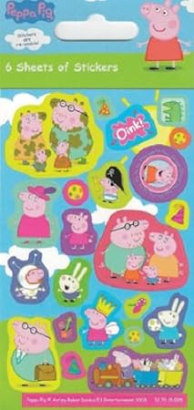 Peppa Pig Stickers (6 sheets): Amazon.ca: Home &amp; Kitchen