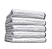 The Rag Company (5-Pack) 16 in. x 16 in. Everest 800 White Double-Plush Professional Korean 70/30 Microfiber Detailing Towels