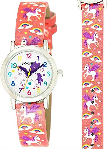Ravel Childrens Pink Rainbows Watch