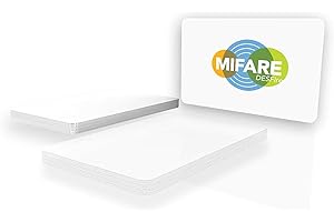 MIFARE DESFire EV2 4K 13.56MHz Blank White ISO PVC Cards, ISO14443A, Gloss Finish (Pack of 50)
