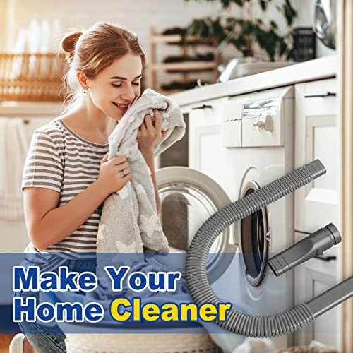 Sealegend Dryer Vent Cleaner Kit Compatible with Dyson Dryer Lint Brush Attachment Power Adapter Compatible with V6 DC35 DC44 Cordless Vacuum Cleaner