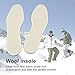 Skyfoot’s Wool Insole, 3 Layers Winter Heated Insole Cold Weather Warm Inserts for Men and Women (White)