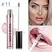 Matte Metallic Liquid Lipstick Long Lasting Waterproof Lip Gloss, No Caking, Kiss-Proof, Rose Gold Metallic