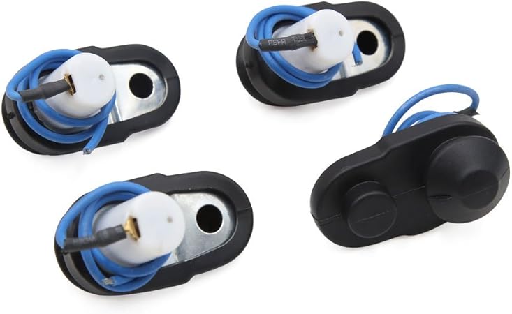 Amazon Uxcell ドア ライトスイッチ 汎用 自動車 インテリア ランプ プッシュ ボタン 4個入り ハーネス スイッチ 車 バイク