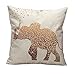 OutTop Collection 2 Linen Blend Pillowcases-Cute Designs Sofa Bed Home Decoration Festival Pillow Cushion Covers, 45cm X 45cm/18