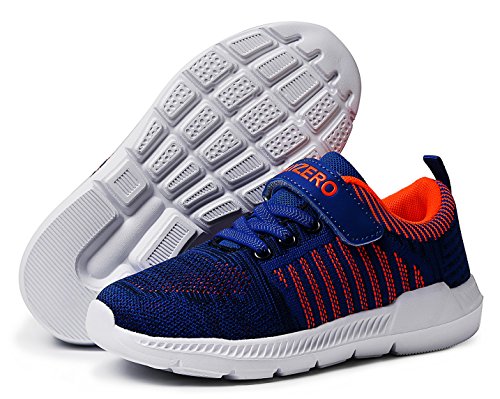 Vivay Boys Tennis Shoes Kids Sneakers Athletic Running Walking Sneakers for Little Kid and Big Kid(Blue Orange,Size 11 Little Kid) - Thumbnail 6