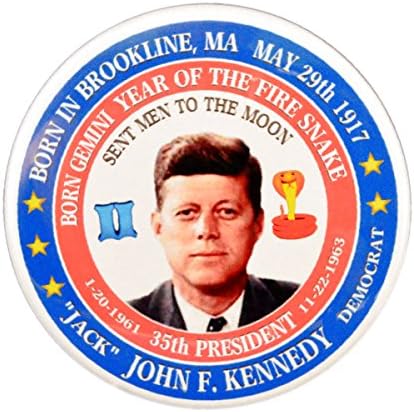 Pack-1 John F. Kennedy (Gemini Fire Snake) 35th President Pin-Back Button