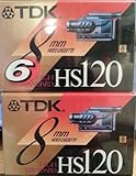 TDK 8mm Video Cassette HS 120 6 pack