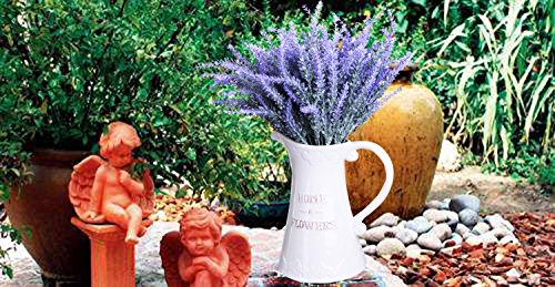 Aplstar Artificial Flowers Lavender Bouquet in Purple Artificial Plant for Home Decor, Wedding,Garden,Patio Decoration,4 Bundles - Thumbnail 6