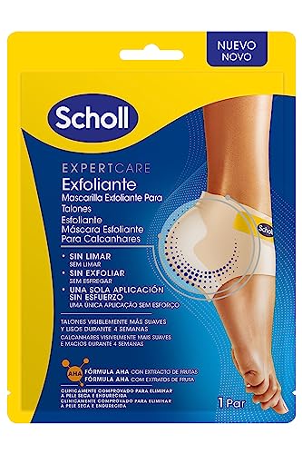 Expert Care Mascarilla Exfoliante para Talones - Clinicamente comprovado para eliminar a pele seca e endurecida - 1 par