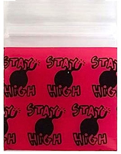 200 - 2" x 2" Stay High Plastic Ziplock Baggies Bags