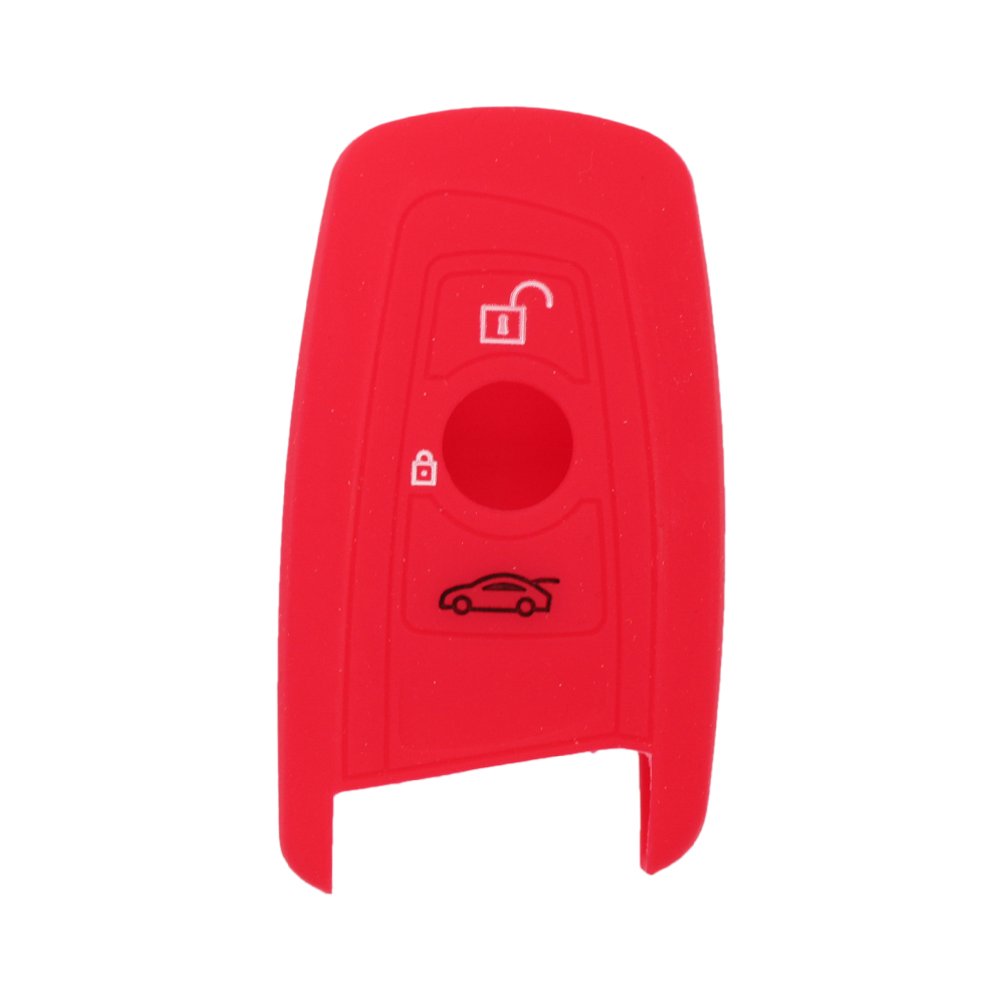 BROVACS Silicone Cover Protector Case Holder Skin Jacket Compatible with BMW Smart Remote Key Fob 3 Button CV9903 Red