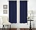 Utopia Bedding Curtain for Bedroom - Rod Pocket Blackout Curtains 63 Inch Length 2 Panels Set - Thermal Curtains & Drapes for Living Room, Bedroom, 52W x 63L Inches, Navy