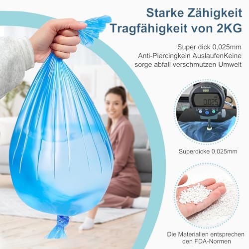 PARPAT 12 Piece Anti-Odor Refill Bag for Baby Diaper Bin, 4.5 m Rubbish Diaper Baby Refills Compatible with Most Diapers (12)