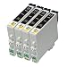 Ink & Toner Geek ® - 4 Pack Remanufactured Replacement Inkjet Cartridges for Epson T048 #48 (T048120) For Use With Epson Stylus Photo R200 Stylus Photo R220 Stylus Photo R300 Stylus Photo R300M Stylus Photo R320 Stylus Photo R340 Stylus Photo R500 Stylus Photo R600 Stylus Photo RX500 Stylus Photo RX600 Stylus Photo RX620 (4 Black)