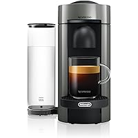 Nespresso Vertuo Plus Single Serve Coffee and Espresso Machine by De'Longhi, Grey