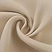 NICETOWN Bedroom Full Blackout Curtain Panels, Super Thick Insulated Window Covers, Complete Blackout Draperies with Black Liner for Short Window(Biscotti Beige, Set of 2 PCs, 52 by 63-inch)