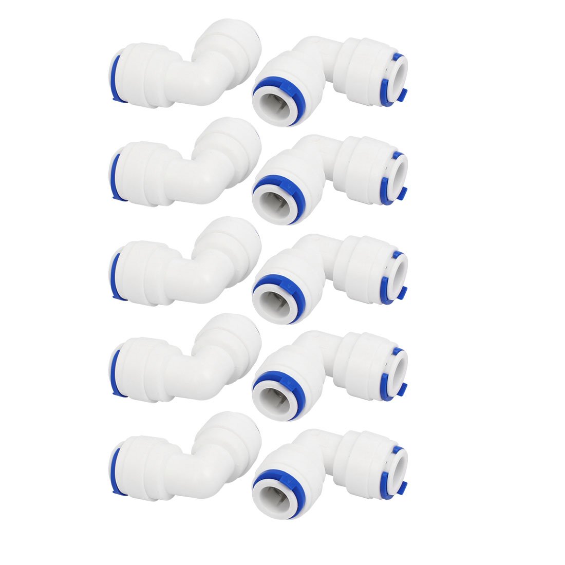 sourcingmap 3/8-inch Elbow Push Fit Tube Quick Connect 10pcs for RO Water System Drinking Fountain
