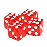 Eternalpower Car Truck Motocycle Cool Crystal Dice Shape Wheel Tire Valve Stem Caps Cover Cool 4 Pcs Red