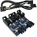 COMeap 9 pin USB Header Male 1 to 4 Female Motherboard Extension Cable USB 2.0 HUB Connector Adapter for Port Multiplier primary
