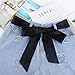 Ribbon Scarf for Women Handbag Wrap Handle Satin Belt Sash Necktie Neck Scarf PSSD01 (Black)