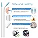 Portable Stainless Steel Reusable Cocktail Drinking Straws with 2 Cleaner Brush Se(gold).