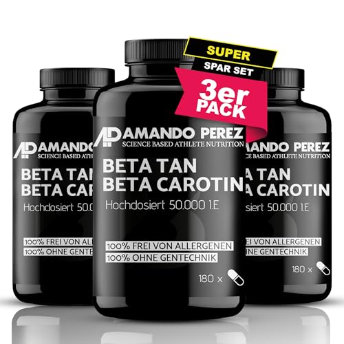 Amando Perez Beta Tan+ Bräunungskapseln 50.000 I.E. – 540 Softgels