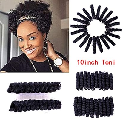 10inch Crochet Hair Crochet Braids Curly Bouncy Ombre Spirals