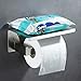 Angle Simple Toilet Paper Holder with Shelf, SUS304 Stainless Steel Bath Tissue Holder, Toilet Roll Hanger with Phone Rack, Toilet Paper Dispenser with Storage Shelf, Brushed Nickel