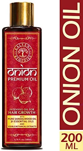 KALYANI REMEDIES Onion Oil for Hair Growth with Added 31 natural essential Oils & extracts | Oil for Hair Growth & Anti Dandruff Hair Oil | 200 ML (Pack Of 2)