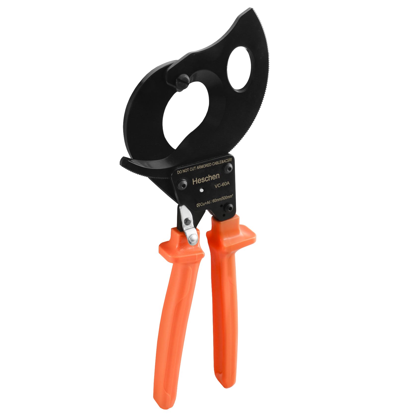 Heschen Ratchet Cable Cutter VC-60A use for 60mm/500mm², for Cutting Copper and Aluminium Single Conductors