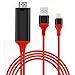 Lightning to HDMI, MrLi USB to HDMI Lightning Adapter Apple to HDMI Adapter 1080P AV Adapter HDTV Cable Upgraded 6.6ft for iPhone 7/6/5 Series, iPad Air/mini/Pro, Pod touch RED