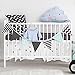 CONEY ISLAND COTTON Crib Bed Skirt Dust Ruffle SOFT Jersey Cute Best Baby Shower Gift Unisex Boys Girls star Pattern