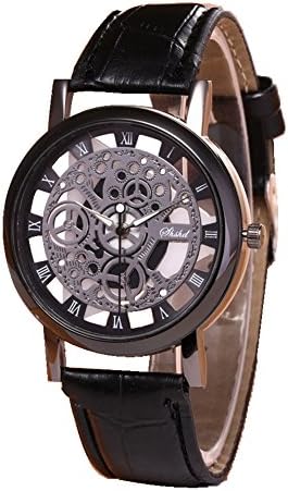 Men and Women Boutique Fashion Hollow Watch, Casual Decorative Watches,Lovers's Watches (black)