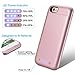 iPhone 8/7 Battery Case, TQTHL 4500mAh Extended Slim Rechargeable External Battery Portable Power Charger Protective Charging Case for Apple iPhone 7,8 (4.7 Inch)-Rose Gold