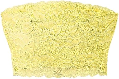 リュリュ ファンデ ション Ryuryu ハグチューブトップ イエローレース Ll インナーウェア 通販 Amazon