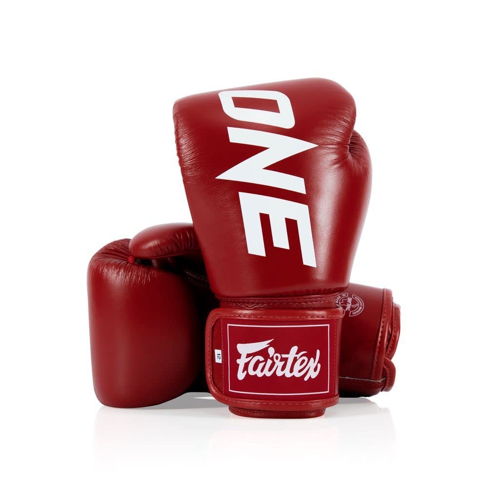Fairtex BGV1 ONE Muay Thai Boxing Sparring Guantes (rojo, 16 oz)