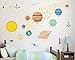 Educational Solar System Wall Decals – Fun Planets in Space Wall Stickers – Space Exploration by treepenguin