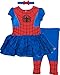 Marvel Spiderman Baby Girls' Costume Dress, Leggings and Headband Set (18-24 Months)