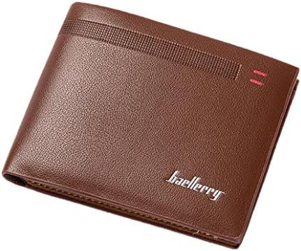 Tootu Mens Fashion Leather ID Card Holder Billfold Purse Wallet Handbag (Coffee)