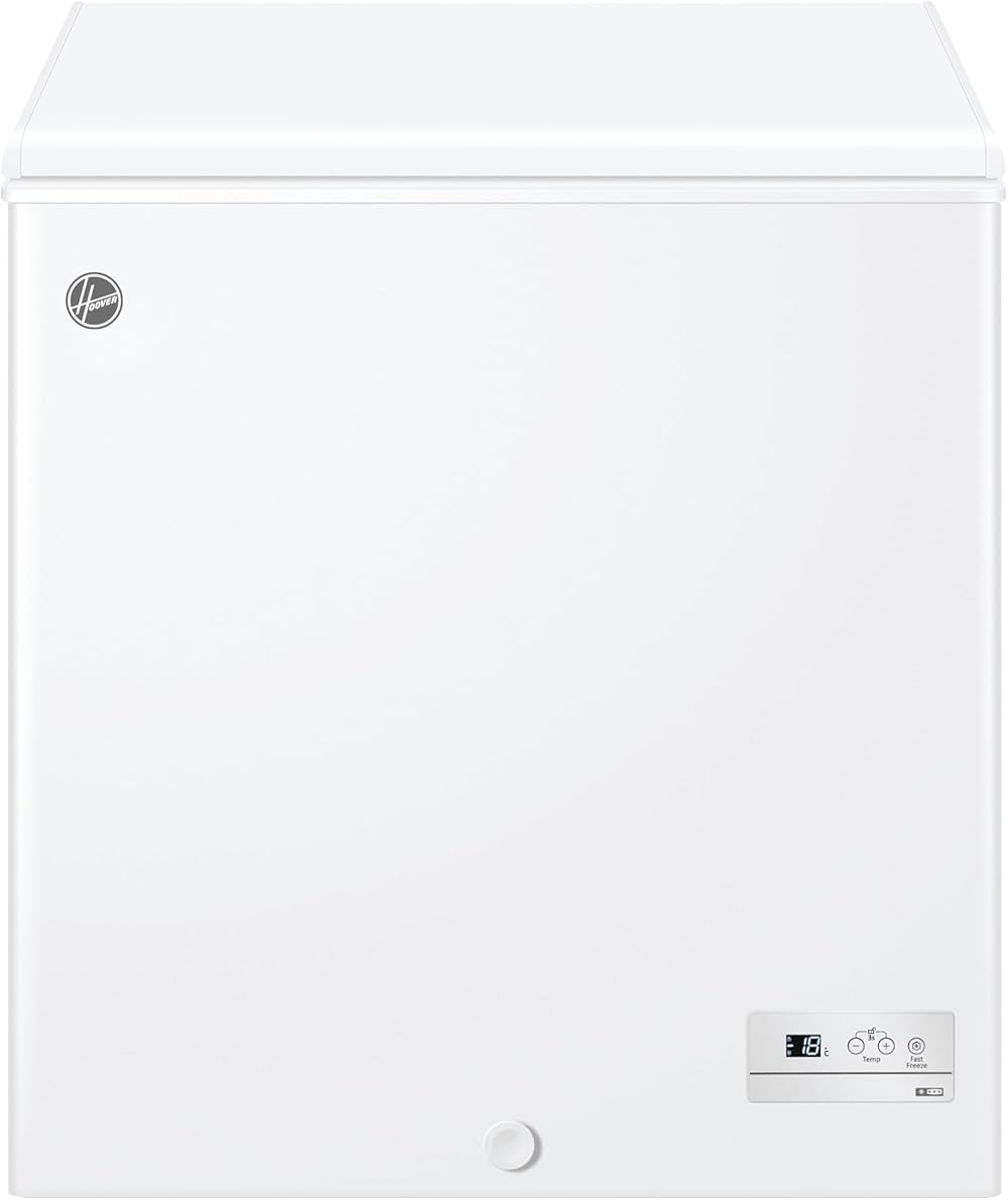 Hoover Freestanding Chest Freezer 137L E Class Super Freezing 69.5x55.5x84.5 cm