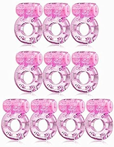 Prolong S-exual Life Time Massage Vibrating C-ock Ring - Stretchy P-enis Ring - Stimulation C-litoris for Women - Adult S-ex Toys for Couples - Vibrating Delay Ring（10 Pcs/Set）